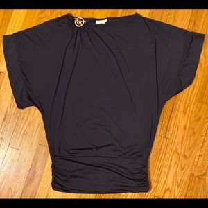 EUC💙 Michael Kors short sleeve blouse, navy, XS